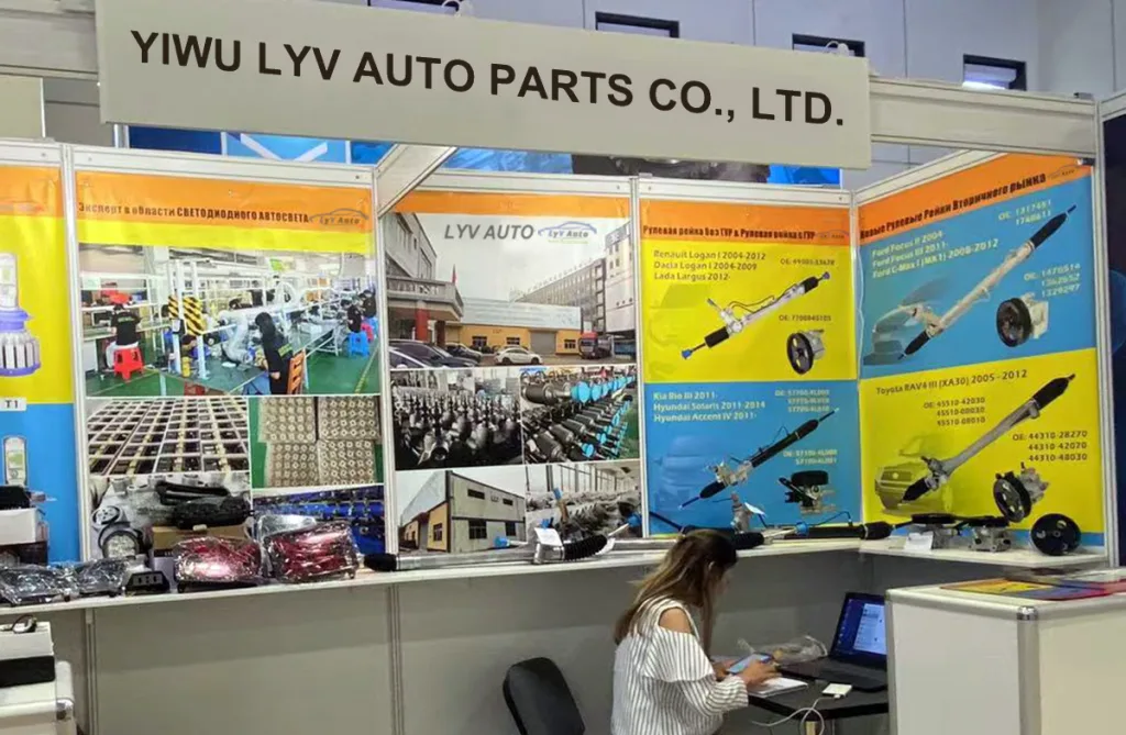 LYV AUTO steering gear factory regularly participates in exhibitions such as MIMS Moscow, and our sales staff work at the booth.